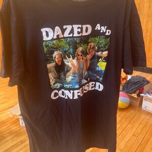 Black Short Sleeve Graphic Tee Dazed and Confused Movie Shirt 420